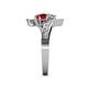 5 - Eleni Diamond and Ruby with Side Diamonds Bypass Ring 