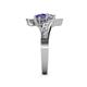 5 - Eleni Diamond and Iolite with Side Diamonds Bypass Ring 