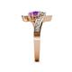 5 - Eleni Diamond and Amethyst with Side Diamonds Bypass Ring 