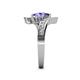 5 - Eleni Iolite and Tanzanite with Side Diamonds Bypass Ring 