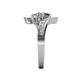 5 - Eleni Iolite and Diamond with Side Diamonds Bypass Ring 