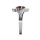 5 - Eleni Ruby and Red Garnet with Side Diamonds Bypass Ring 