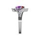 5 - Eleni Ruby and Amethyst with Side Diamonds Bypass Ring 