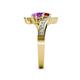 5 - Eleni Ruby and Amethyst with Side Diamonds Bypass Ring 
