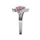 5 - Eleni Pink Tourmaline with Side Diamonds Bypass Ring 