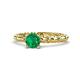 1 - Viona Signature Emerald Solitaire Engagement Ring 