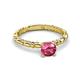 3 - Viona Signature Pink Tourmaline Solitaire Engagement Ring 