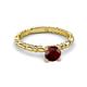 3 - Viona Signature Red Garnet Solitaire Engagement Ring 
