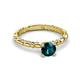 3 - Viona Signature Blue Diamond Solitaire Engagement Ring 