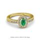 2 - Annabel Desire Oval Cut Emerald and Diamond Halo Engagement Ring 