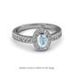 2 - Annabel Desire Oval Cut Aquamarine and Diamond Halo Engagement Ring 