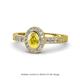 1 - Annabel Desire Oval Cut Yellow Sapphire and Diamond Halo Engagement Ring 