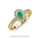 3 - Annabel Desire Oval Cut Emerald and Diamond Halo Engagement Ring 