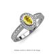3 - Annabel Desire Oval Cut Yellow Sapphire and Diamond Halo Engagement Ring 