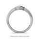 4 - Annabel Desire Oval Cut Rhodolite Garnet and Diamond Halo Engagement Ring 