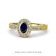 1 - Annabel Desire Oval Cut Blue Sapphire and Diamond Halo Engagement Ring 
