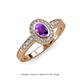 3 - Annabel Desire Oval Cut Amethyst and Diamond Halo Engagement Ring 