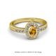 2 - Annabel Desire Oval Cut Citrine and Diamond Halo Engagement Ring 