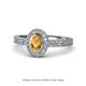 1 - Annabel Desire Oval Cut Citrine and Diamond Halo Engagement Ring 