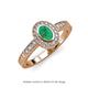 3 - Annabel Desire Oval Cut Emerald and Diamond Halo Engagement Ring 