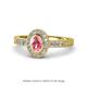 1 - Annabel Desire Oval Cut Pink Tourmaline and Diamond Halo Engagement Ring 