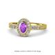 1 - Annabel Desire Oval Cut Amethyst and Diamond Halo Engagement Ring 