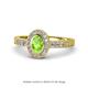 1 - Annabel Desire Oval Cut Peridot and Diamond Halo Engagement Ring 