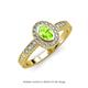 3 - Annabel Desire Oval Cut Peridot and Diamond Halo Engagement Ring 