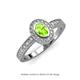 3 - Annabel Desire Oval Cut Peridot and Diamond Halo Engagement Ring 