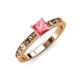 3 - Niah Classic 5.50 mm Princess Cut Pink Tourmaline Solitaire Engagement Ring 
