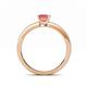 4 - Niah Classic 5.50 mm Princess Cut Pink Tourmaline Solitaire Engagement Ring 
