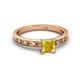 2 - Niah Classic 5.50 mm Princess Cut Created Yellow Sapphire Solitaire Engagement Ring 