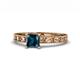 1 - Niah Classic 5.50 mm Princess Cut Blue Diamond Solitaire Engagement Ring 