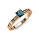 3 - Niah Classic 5.50 mm Princess Cut Blue Diamond Solitaire Engagement Ring 