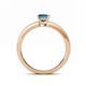 4 - Niah Classic 5.50 mm Princess Cut Blue Diamond Solitaire Engagement Ring 