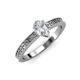 3 - Janina Classic Pear Cut Diamond Solitaire Engagement Ring 