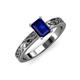 3 - Maren Classic 7x5 mm Emerald Cut Blue Sapphire Solitaire Engagement Ring 