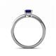 4 - Maren Classic 7x5 mm Emerald Cut Blue Sapphire Solitaire Engagement Ring 