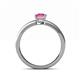 4 - Maren Classic 7x5 mm Emerald Cut Pink Sapphire Solitaire Engagement Ring 