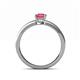 4 - Maren Classic 7x5 mm Emerald Cut Pink Tourmaline Solitaire Engagement Ring 