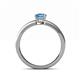 4 - Maren Classic 7x5 mm Emerald Cut Blue Topaz Solitaire Engagement Ring 