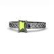 1 - Maren Classic 7x5 mm Emerald Cut Peridot Solitaire Engagement Ring 