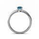 4 - Maren Classic 7x5 mm Emerald Cut London Blue Topaz Solitaire Engagement Ring 
