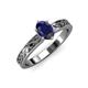 3 - Maren Classic 7x5 mm Oval Shape Blue Sapphire Solitaire Engagement Ring 