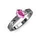 3 - Maren Classic 7x5 mm Oval Shape Pink Sapphire Solitaire Engagement Ring 