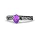 1 - Maren Classic 7x5 mm Oval Shape Amethyst Solitaire Engagement Ring 