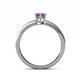 4 - Maren Classic 7x5 mm Oval Shape Amethyst Solitaire Engagement Ring 