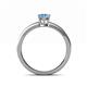 4 - Maren Classic 7x5 mm Oval Shape Blue Topaz Solitaire Engagement Ring 