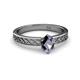 2 - Maren Classic 7x5 mm Oval Shape Iolite Solitaire Engagement Ring 
