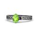 1 - Maren Classic 7x5 mm Oval Shape Peridot Solitaire Engagement Ring 